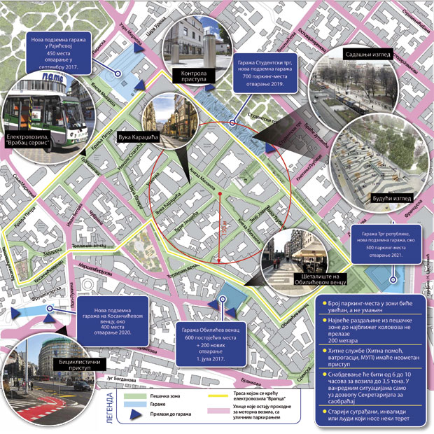 Врабац вози по пешачкој зони